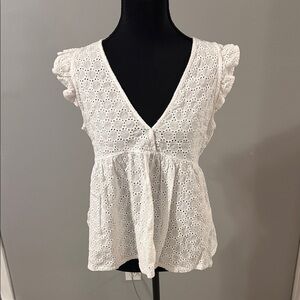 White Eyelet Blouse
